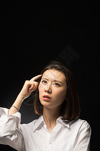 青年人决心衬衫商务青年女人图片