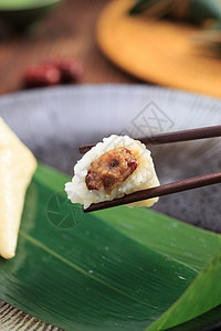 端午节日美食白米红枣粽高清图片