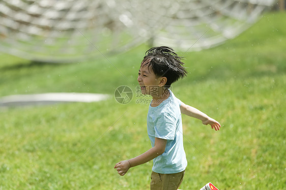 仅儿童幸福户外活动小男孩在户外玩耍图片