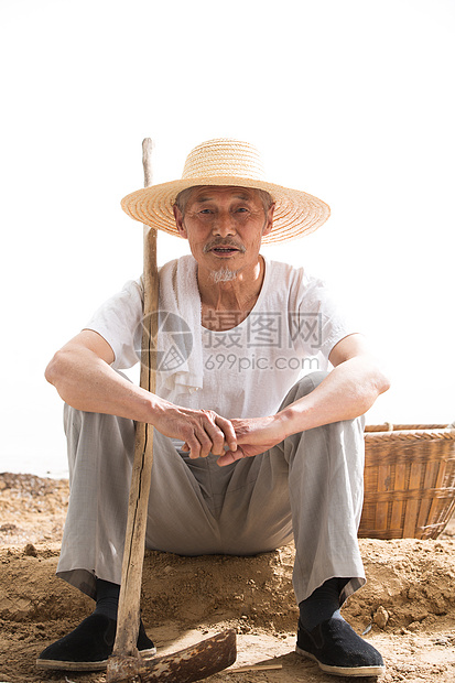 丰收幸福老年人农民肖像图片