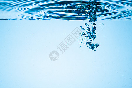 纯净水花透明泡泡蓝色高清图片