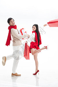 毛衣传统文化女人时尚的青年情侣购物图片