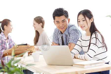 责任文化青年人桌子活力年轻的大学生在使用电脑背景