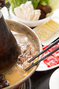 年夜饭菜摄影新鲜美味涮羊肉背景