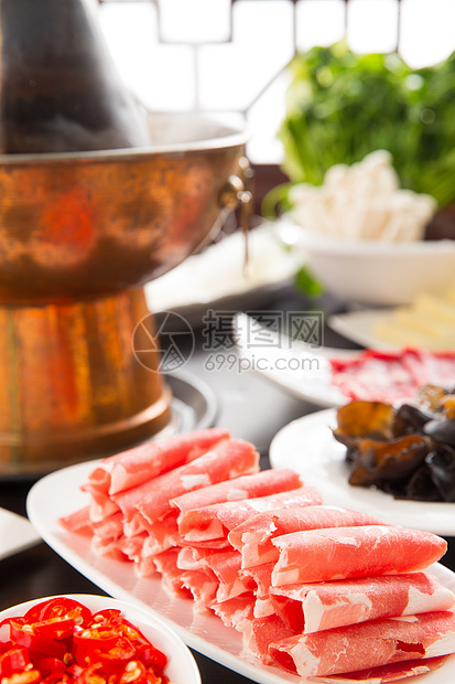 饮食静物餐具涮羊肉图片