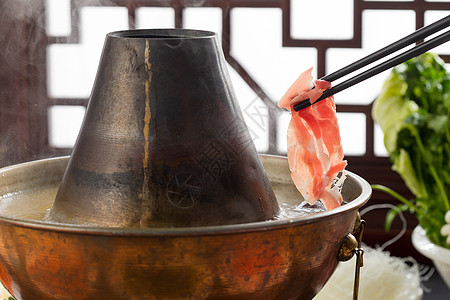 铜锅鱼餐饮静物餐桌涮羊肉背景