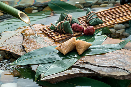 端午节小吃食品粽子背景