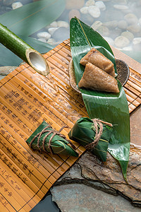 传统米主食粽子图片