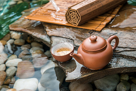 岩石摄影紫砂壶茶壶图片