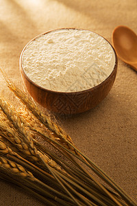 食材原料麦穗无人植物小麦粉面粉背景