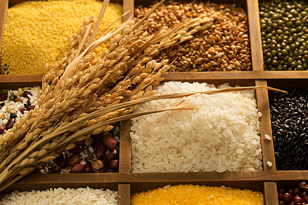 红糙米五谷杂粮背景