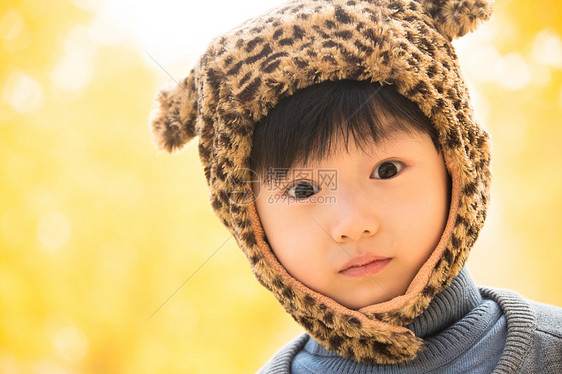 彩色图片学龄前儿童宠物服装小男孩在户外玩耍图片