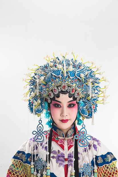 装饰物青年人画脸京剧