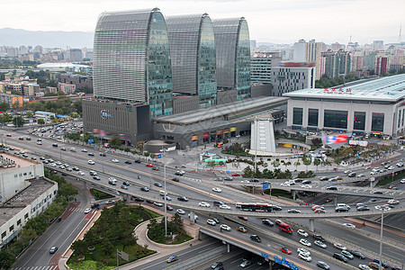 北京西直门建筑群和道路图片