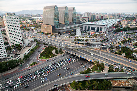 北京西直门建筑群和道路图片