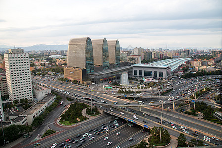 北京西直门建筑群和道路图片