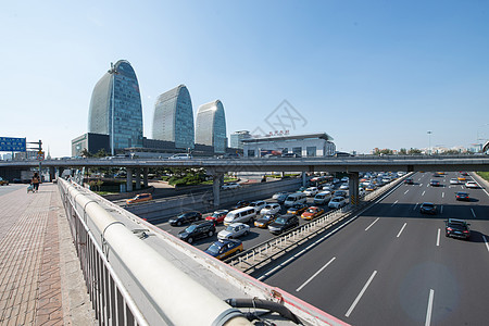 北京西直门建筑群和道路图片