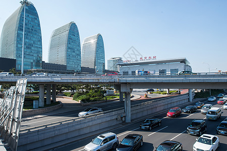 北京西直门建筑群和道路图片