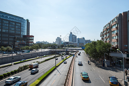 北京西直门建筑群和道路图片