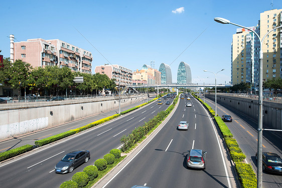 北京西直门建筑群和道路图片