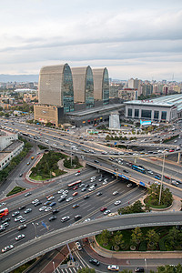 北京西直门建筑群和道路图片