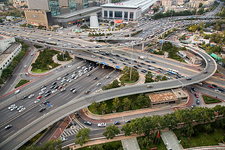 旅游市中心机动车北京西直门立交桥图片