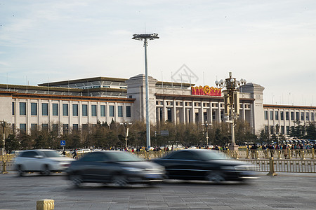 中国博物馆汽车云北京广场背景