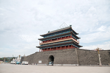 广场古老的国内著名景点北京前门城楼图片