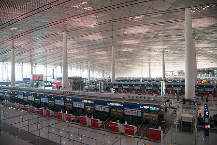 航空建筑内部亚洲北京首都国际机场大厅图片