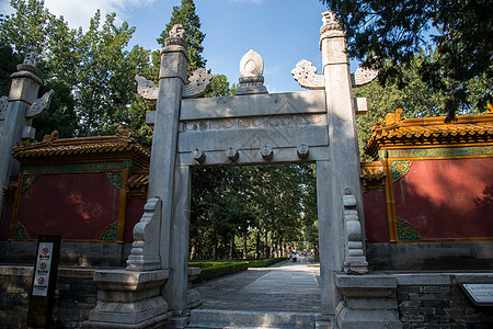 北京环境旅游古典风格古老的北京十三陵背景