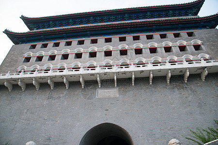 白昼水平构图门楼北京前门城楼图片