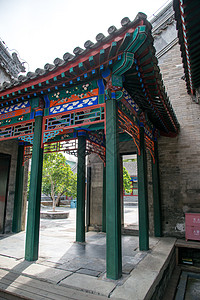 古老的日光地标建筑北京恭王府图片