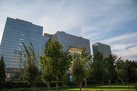 线性城市建筑建造现代自然北京市东直门建筑群背景