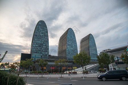 居住区旅游北京西直门建筑群高清图片