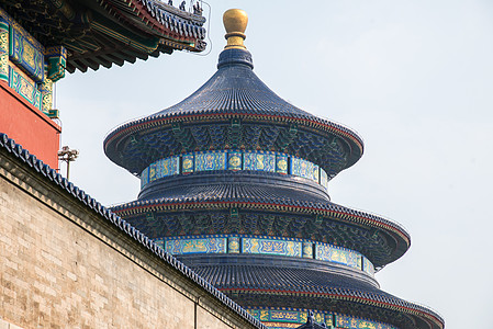 世界风景环境保护水平构图亚洲北京天坛背景