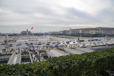 旅游胜地高视角交通工具北京广场全景高清图片