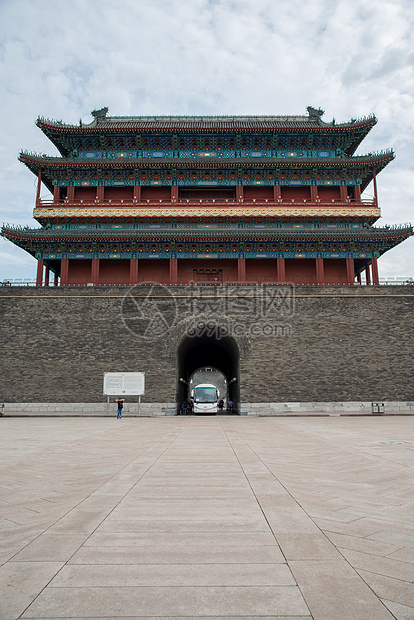文化遗产彩色图片旅游目的地北京前门城楼图片