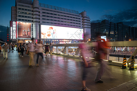 摄影人造建筑发展北京商业街夜景高清图片