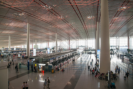 都市风光廊桥窗户首都机场T3航站楼图片