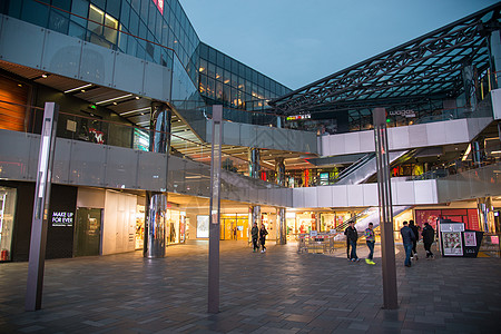 商场 海报灯光广告牌商场北京商业街夜景背景