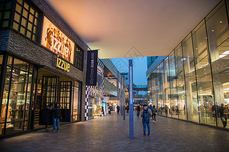 灯光购物中心办公区北京商业街夜景图片