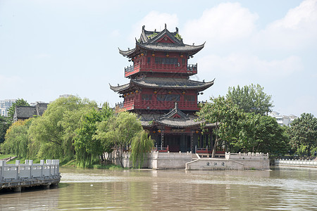 江苏无锡景区风景河流高清图片素材