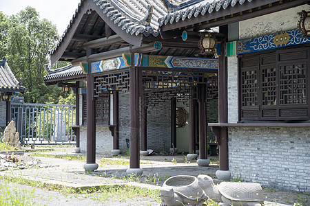 古镇风光海报江苏无锡景区风景背景