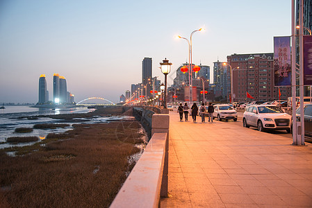 发展旅游目的地繁荣辽宁省丹东城市建筑图片