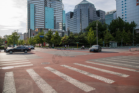 水平构图市区街道北京金融街图片