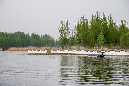 中国渔船国内著名景点自然旅行河北省雄安新区白洋淀背景
