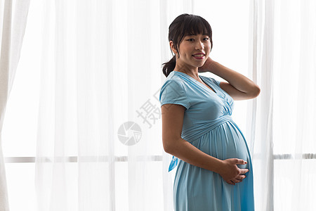 人青年女人享乐幸福的孕妇背景图片
