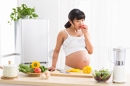 膳食仅成年人家务劳动幸福的孕妇图片