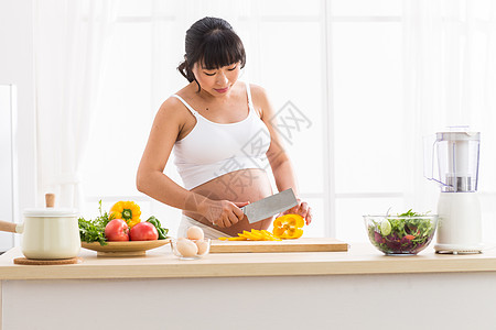 做饭的妈妈新生活仅成年人期待孕妇做饭背景