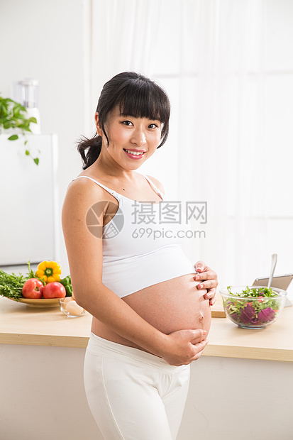 摄影温馨怀孕幸福的孕妇图片
